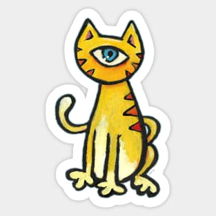 Osmos the One-Eyed Cat Sticker